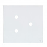 Placa p/ 3 Furos 4x4 - Novara Glass Branco